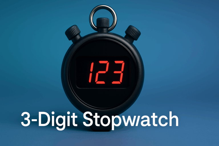 3 Digit Stopwatch